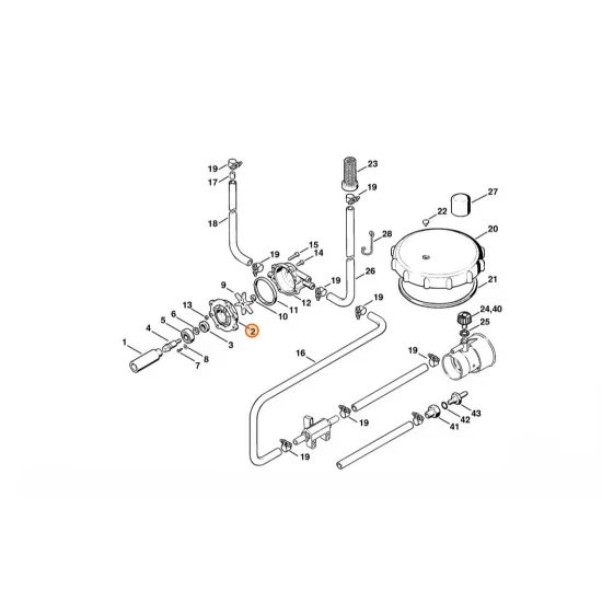 STIHL  Korpus pompy - strona górna 4202 701 0500